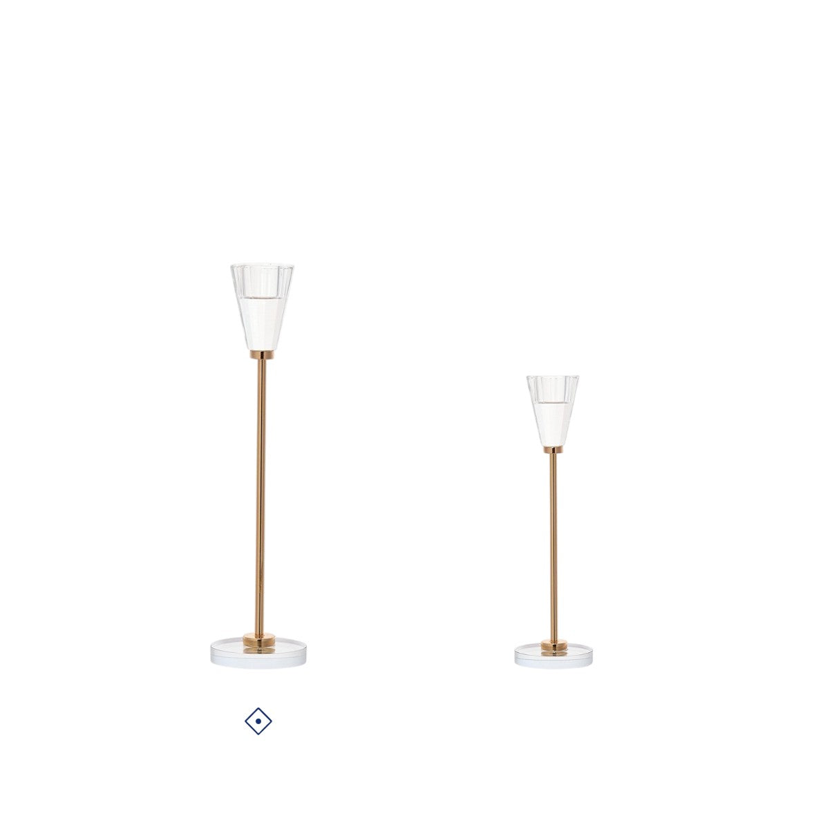 Castiçal Metal e Vidro