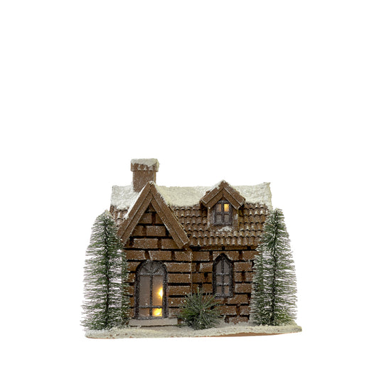 Casa de Madeira com luz